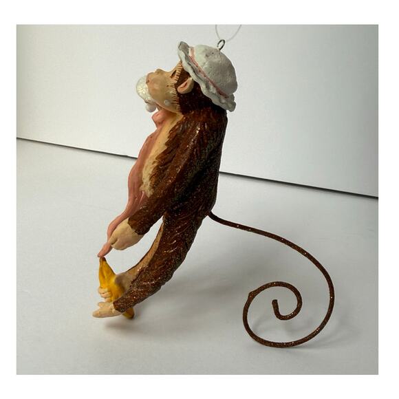 Baby's 1st Christmas Monkey Ornament Cutesy Kitsch - Picture 7 of 12